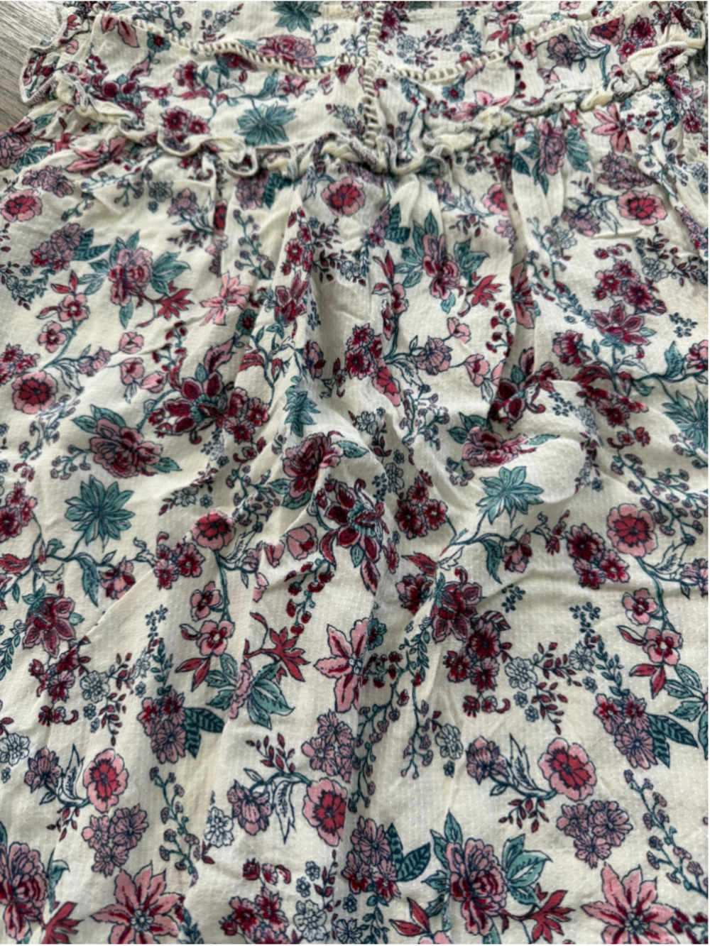 Knox Rose Floral Blouse XL White Pink Sleeveless Top EUC - Picture 4 of 7